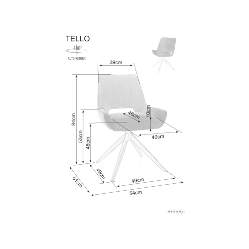 Krzesło Obrotowe KR-144 Kolory Tkanina Kolor Curry