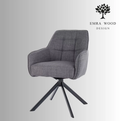 Krzesło Obrotowe KR-147 Kolory Tkanina Kolor Szary