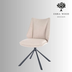 Krzesło Obrotowe KR-148 Kolory Tkanina Kolor Jasno Beżowy