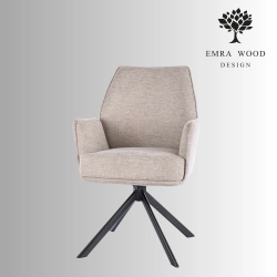 Krzesło Obrotowe KR-149 Kolory Tkanina Kolor Jasno Beżowy