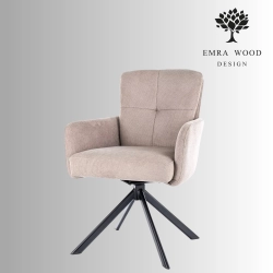 Krzesło Obrotowe KR-151 Kolory Tkanina Kolor Beżowy