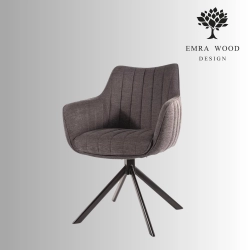 Krzesło Obrotowe KR-152 Kolory Tkanina Kolor Ciemno Szary