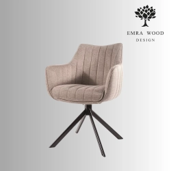 Krzesło Obrotowe KR-152 Kolory Tkanina Kolor Jasno Beżowy