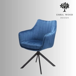 Krzesło Obrotowe KR-152 Kolory Tkanina Kolor Granatowy