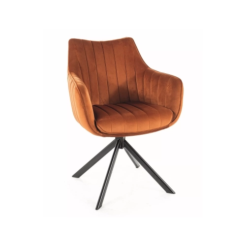 Krzesło Obrotowe KR-152 Kolory Tkanina Kolor Cynamonowy