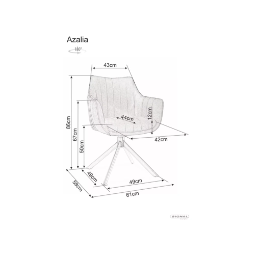 Krzesło Obrotowe KR-152 Kolory Tkanina Kolor Cynamonowy