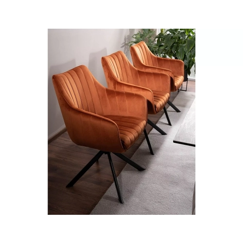 Krzesło Obrotowe KR-152 Kolory Tkanina Kolor Cynamonowy