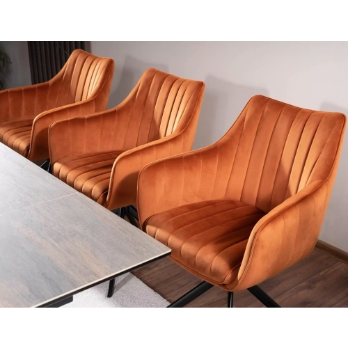 Krzesło Obrotowe KR-152 Kolory Tkanina Kolor Cynamonowy