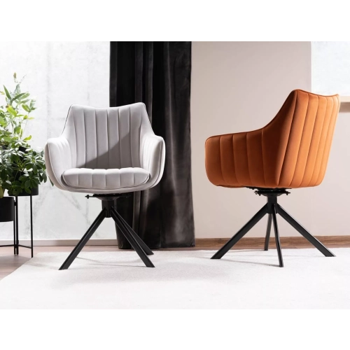 Krzesło Obrotowe KR-152 Kolory Tkanina Kolor Cynamonowy