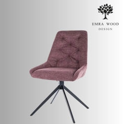 Krzesło Obrotowe KR-153 Kolory Tkanina Kolor Wrzosowy