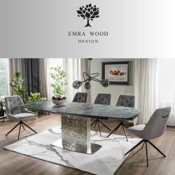 Krzesło Obrotowe KR-153 Kolory Tkanina Kolor Ciemno Szary