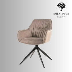 Krzesło Obrotowe KR-154 Kolory Tkanina Kolor Beżowy