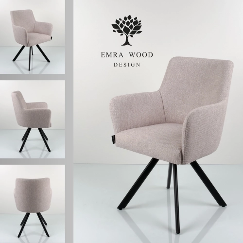 Krzesło Obrotowe KR-158 Kolory Tkanina Odcień Popielu / Jasnego Szarego