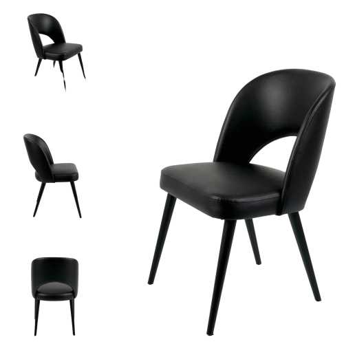 PRODUCENT Krzesło DELUXE KR-5 Eko-skóra Czarna