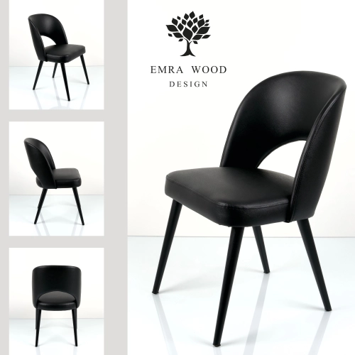 PRODUCENT Krzesło DELUXE KR-5 Eko-skóra Czarna