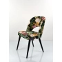 PRODUCENT Krzesło DELUXE KR-5 Tkanina Kwiaty Mix Czerń
