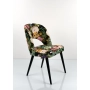 PRODUCENT Krzesło DELUXE KR-5 Tkanina Kwiaty Mix Czerń