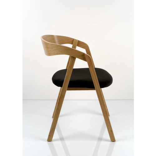 PRODUCENT Krzesło Dębowe KR-58 Tkanina Casablanca 2316 Czarna