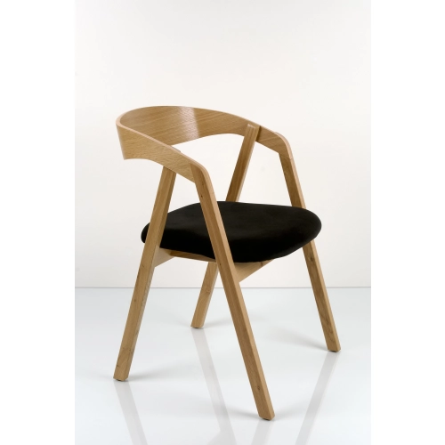 PRODUCENT Krzesło Dębowe KR-58 Tkanina Casablanca 2316 Czarna