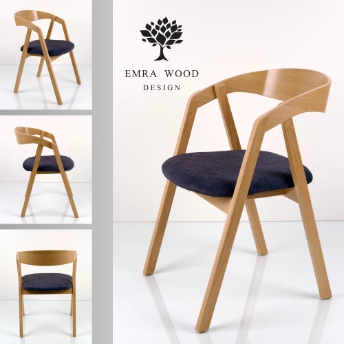 PRODUCENT Krzesło Dębowe  KR-58 Tkanina Chill Me 11