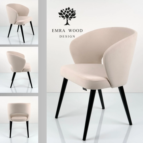 Krzesło tapicerowane DELUXE KR-8 Tkanina Dream Velvet 202.02