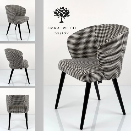 Krzesło tapicerowane DELUXE KR-8 Tkanina Pepitka