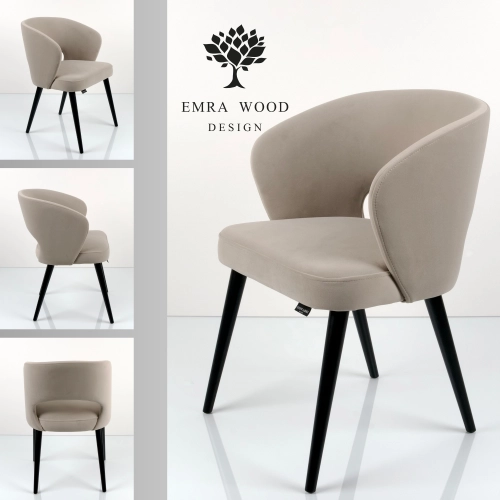 Krzesło tapicerowane DELUXE KR-8 Tkanina Dream Velvet 202.04