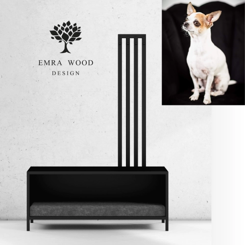 3 w 1 Legowisko  / Ławka i  Wieszakiem  LEGO-6 Czarny