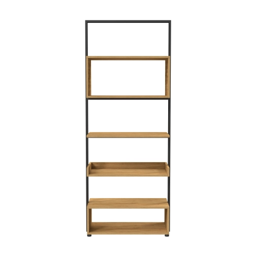 REGAŁ NA KSIĄŻKI METALOWE DREWNO LITE DĄB JESION OLCHA RNK-125