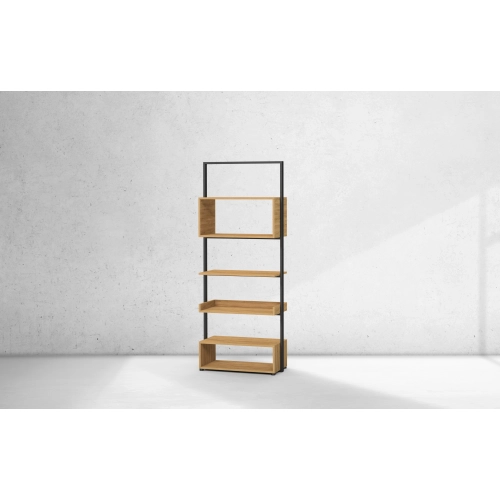 REGAŁ NA KSIĄŻKI METALOWE DREWNO LITE DĄB JESION OLCHA RNK-125