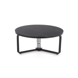 ANTICA ŁAWA BLAT - CZARNY MARMUR, STELAŻ - CZARNY