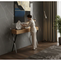 KONSOLA Z SZUFLADĄ DREWNO LITE DĄB OLCHA SKD-285