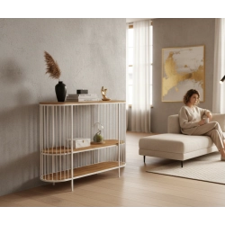 KONSOLA Z DREWNA LITEGO DĄB OLCHA JESION SKD-346