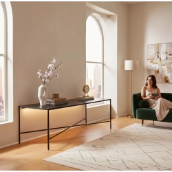 SKD-80 KONSOLA LOFT INDUSTRIALNA STAL CZARNA STAL NIERDZEWNA INOX