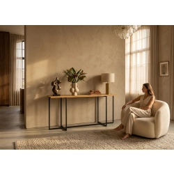 KONSOLA Z DREWNA LITEGO DĄB OLCHA JESION SKD-369