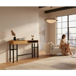 KONSOLA Z SZUFLADĄ DREWNO LITE DĄB OLCHA SKD-302