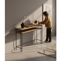 KONSOLA - REGAŁA Z DREWNA LITEGO DĄB OLCHA JESION SKD-375