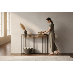 KONSOLA - REGAŁA Z DREWNA LITEGO DĄB OLCHA JESION SKD-377