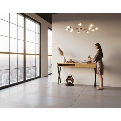 KONSOLA Z SZUFLADĄ DREWNO LITE DĄB OLCHA SKD-284