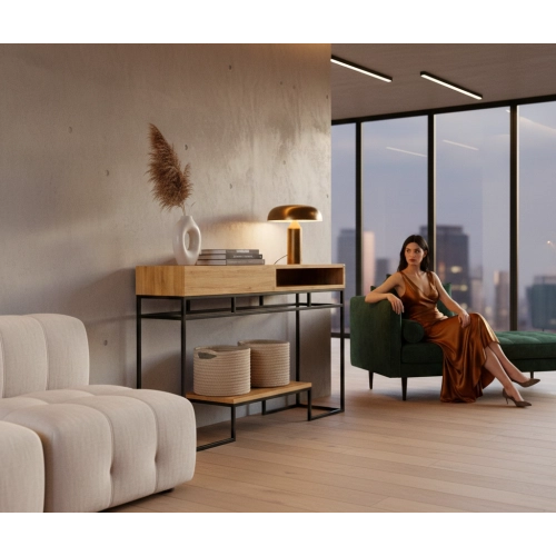 KONSOLA  DREWNO LITE DĄB OLCHA SKD-321