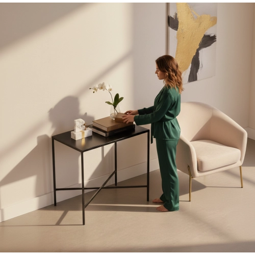 SKD-81 KONSOLA LOFT INDUSTRIALNA STAL CZARNA STAL NIERDZEWNA INOX