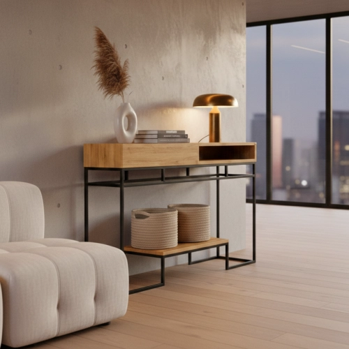 KONSOLA  DREWNO LITE DĄB OLCHA SKD-321