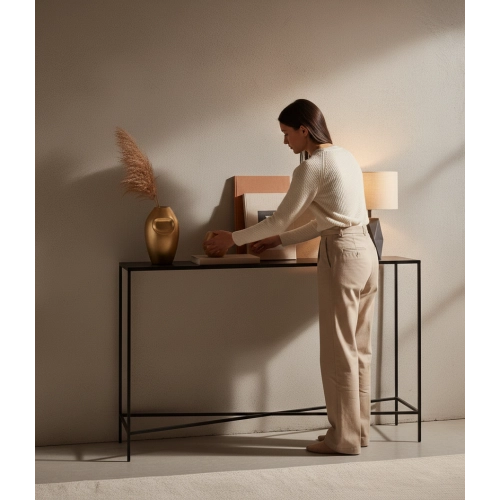 SKD-79 KONSOLA LOFT INDUSTRIALNA STAL CZARNA STAL NIERDZEWNA INOX