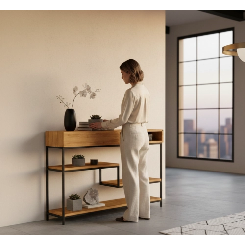 KONSOLA  DREWNO LITE DĄB OLCHA SKD-310