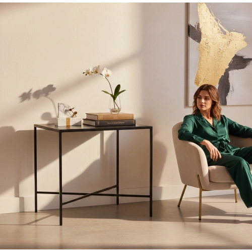 SKD-81 KONSOLA LOFT INDUSTRIALNA STAL CZARNA STAL NIERDZEWNA INOX