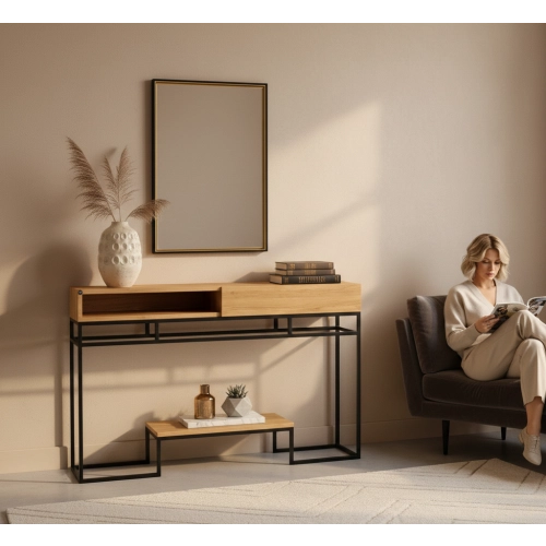 KONSOLA  DREWNO LITE DĄB OLCHA SKD-320