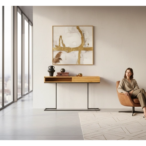 KONSOLA  DREWNO LITE DĄB OLCHA SKD-327