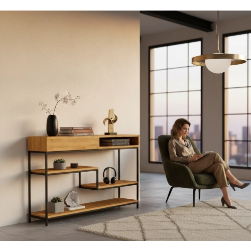 KONSOLA  DREWNO LITE DĄB OLCHA SKD-310