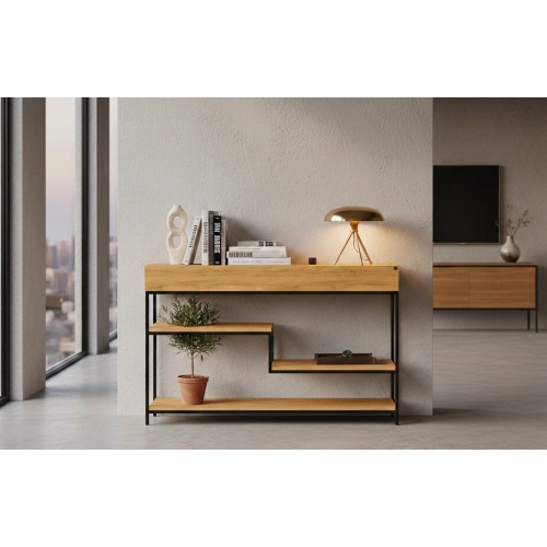 KONSOLA  DREWNO LITE DĄB OLCHA SKD-313