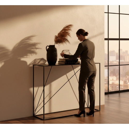 SKD-82 KONSOLA LOFT INDUSTRIALNA STAL CZARNA STAL NIERDZEWNA INOX